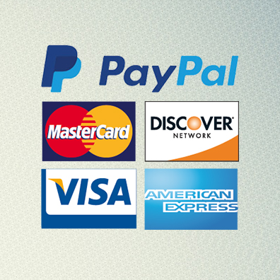 Pay Online with A Credit Card, Debit Card, or Paypal.